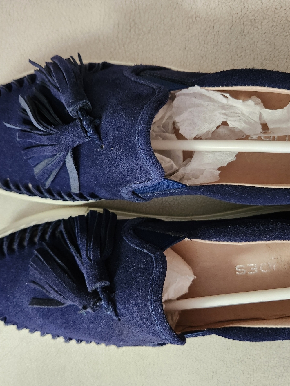NYC Navy Suede Tassel Loafers
